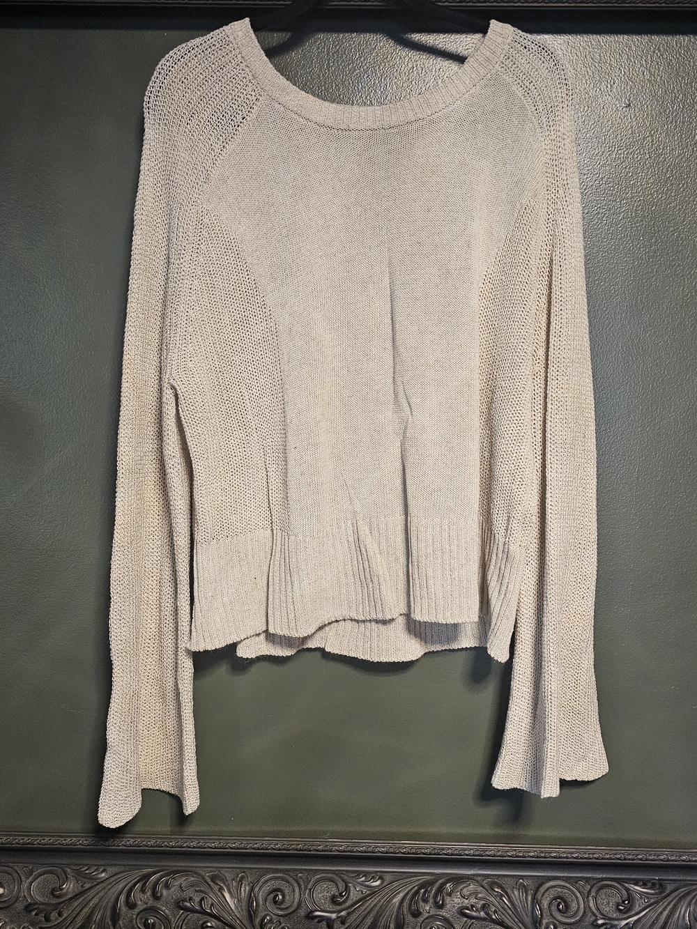 Max Studio Cream Scoop-Neck Knit Sweater